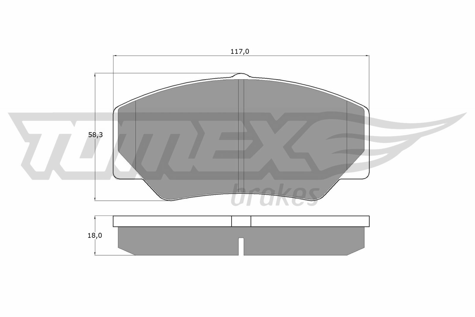 Sada brzdových destiček, kotoučová brzda TOMEX Brakes